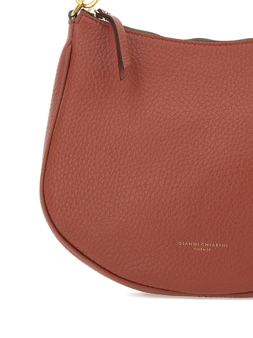 GIANNI CHIARINI Brooke zip-top leather bag Bruin