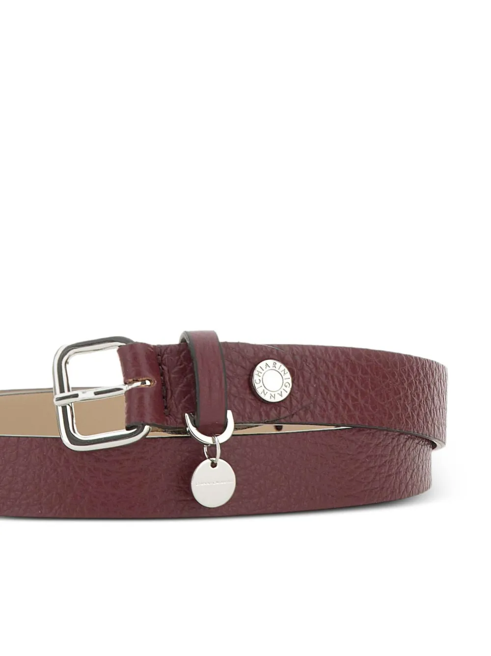 GIANNI CHIARINI pebble-textured buckle belt - Rood