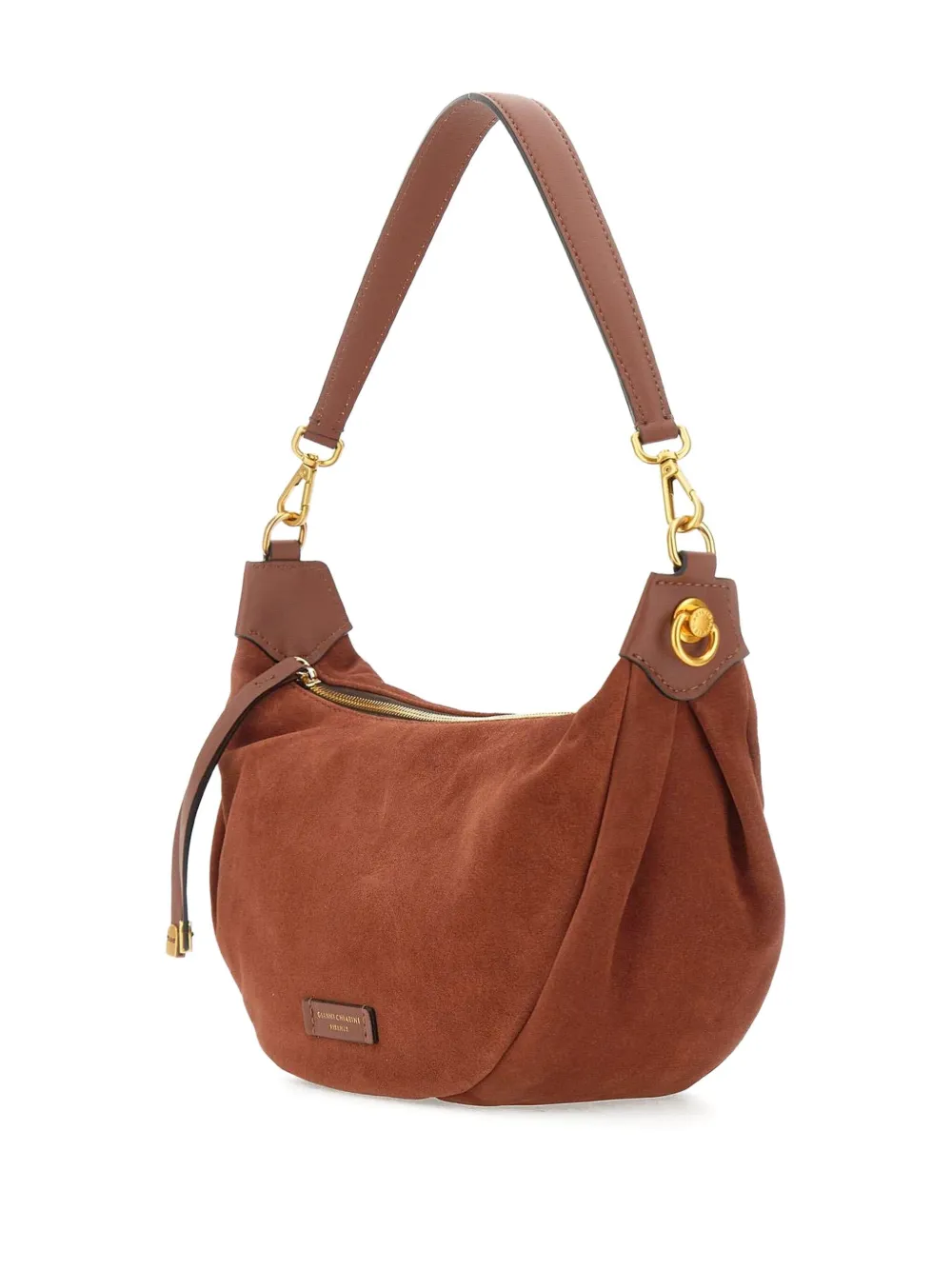 GIANNI CHIARINI Aisha suede zip-fastening handbag Bruin