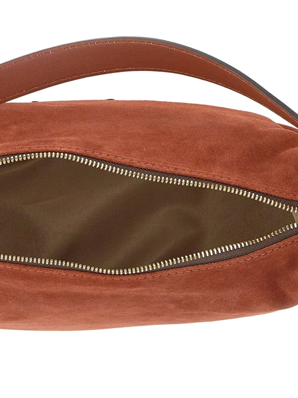 GIANNI CHIARINI Aisha suede zip-fastening handbag Bruin