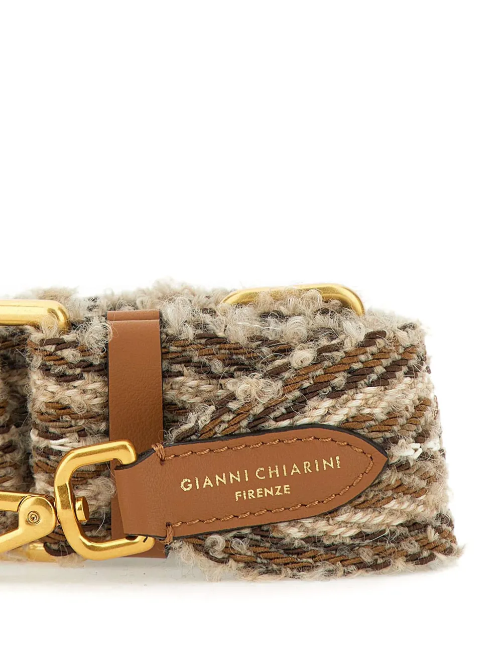 GIANNI CHIARINI Tweed schouderband Bruin