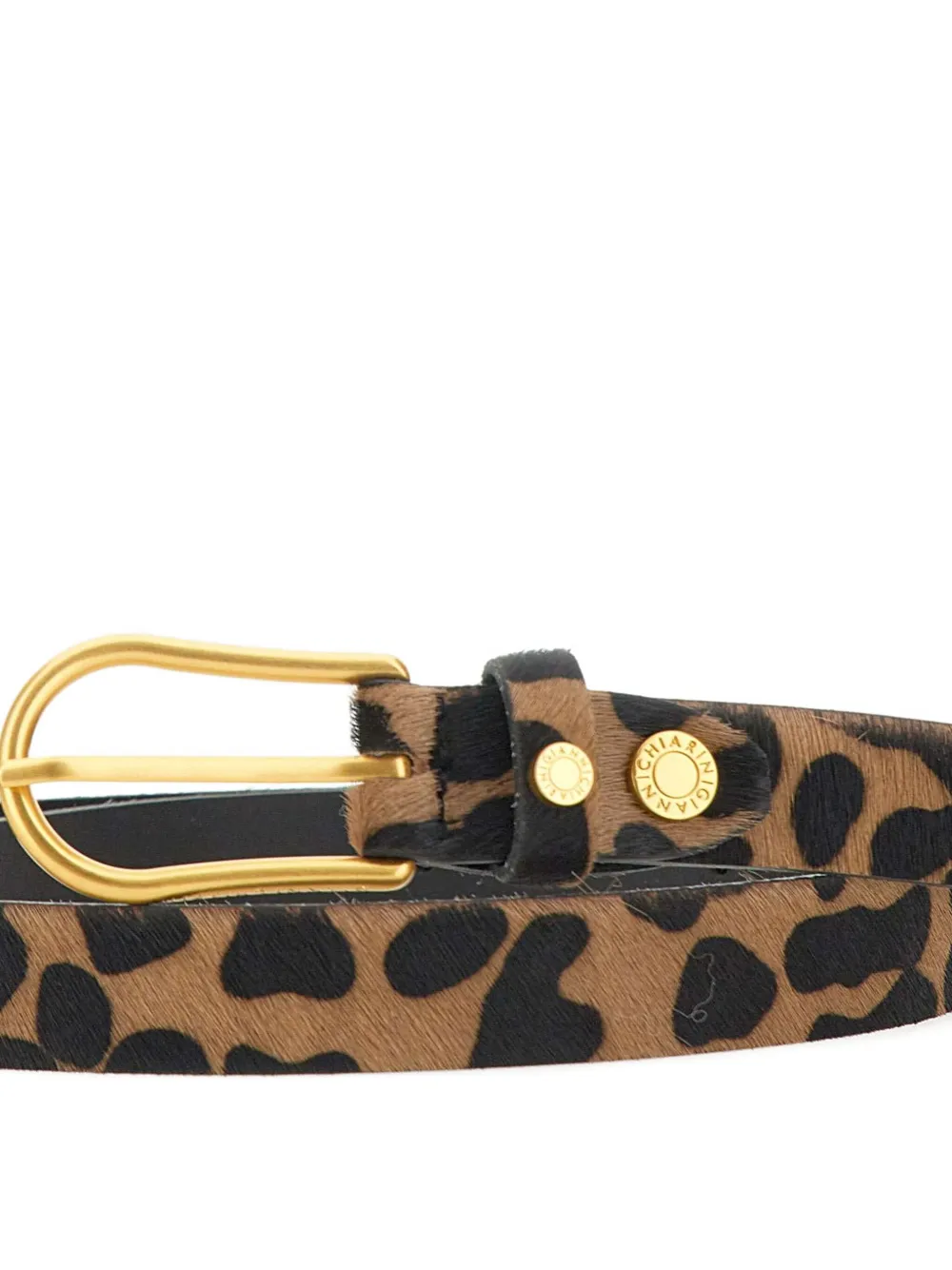 GIANNI CHIARINI Riem met luipaardprint - Bruin