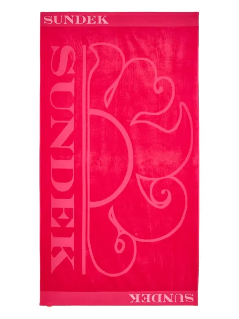 Sundek logo-print beach towel