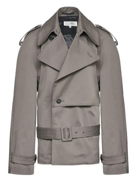 MM6 Maison Margiela جاكيت ترنش بحزام وصفي أزرار