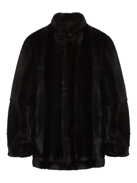 MM6 Maison Margiela faux-fur high-collar jacket