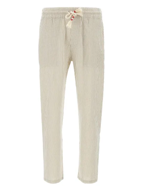 MC2 Saint Barth pantalones con cordones en la pretina y motivo de rayas