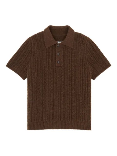 MM6 Maison Margiela Poloshirt mit Zopfmuster