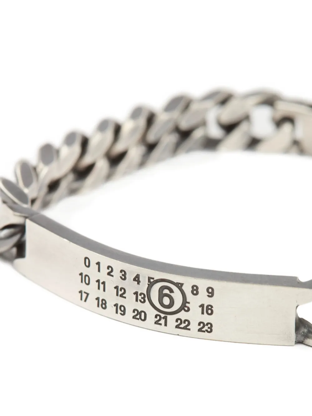 Shop Mm6 Maison Margiela Logo-engraved Chain Bracelet