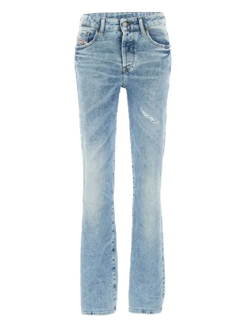 Diesel jeans rectos con efecto envejecido