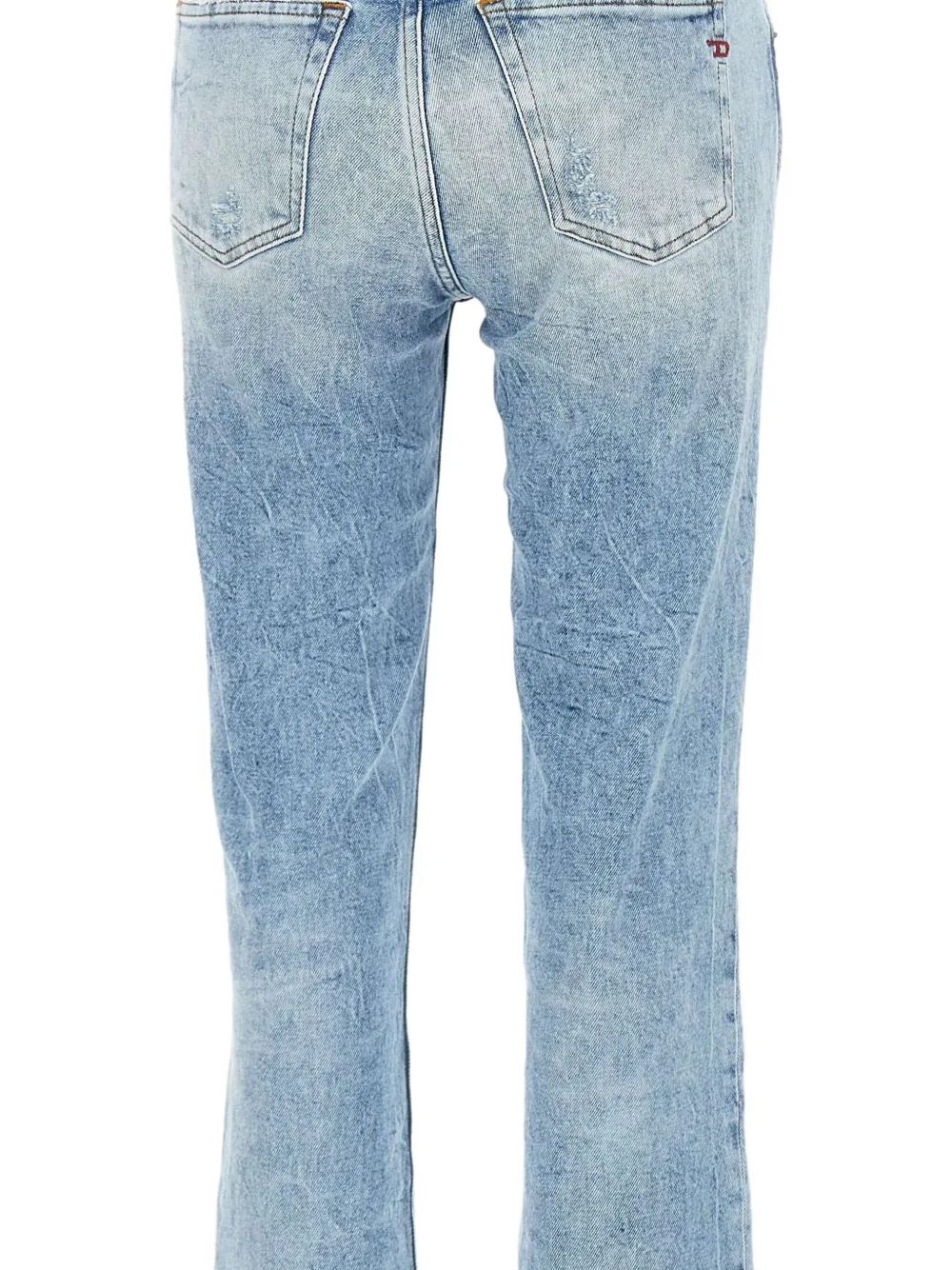 DIESEL DISTRESSED STRAIGHT-LEG JEANS