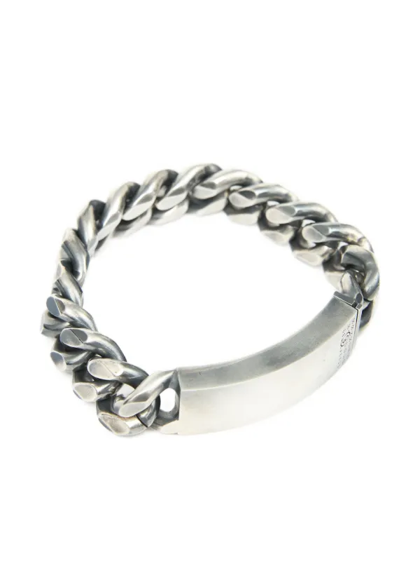 MM6 Maison Margiela * LOGO CHAIN BRACELET SILVER 送関込 MM6 Maison Margiela logo-engraved Chain Bracelet | Silver