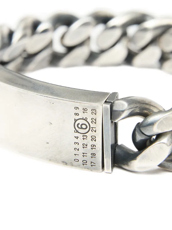 MM6 Maison Margiela curb-chain Bracelet | Silver | FARFETCH