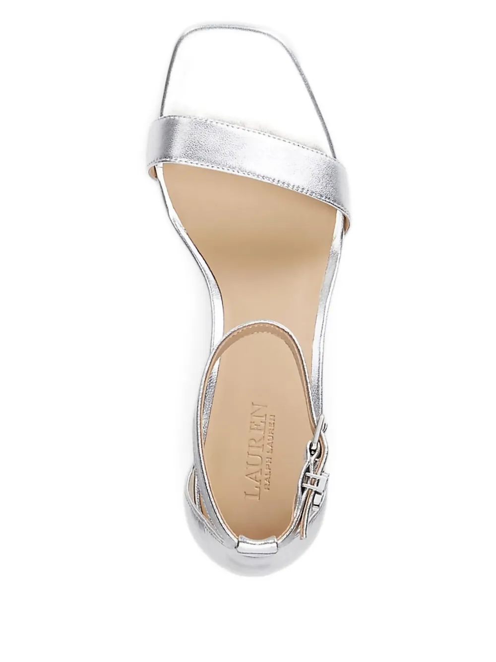 Lauren Ralph Lauren metallic ankle-strap sandals Silver