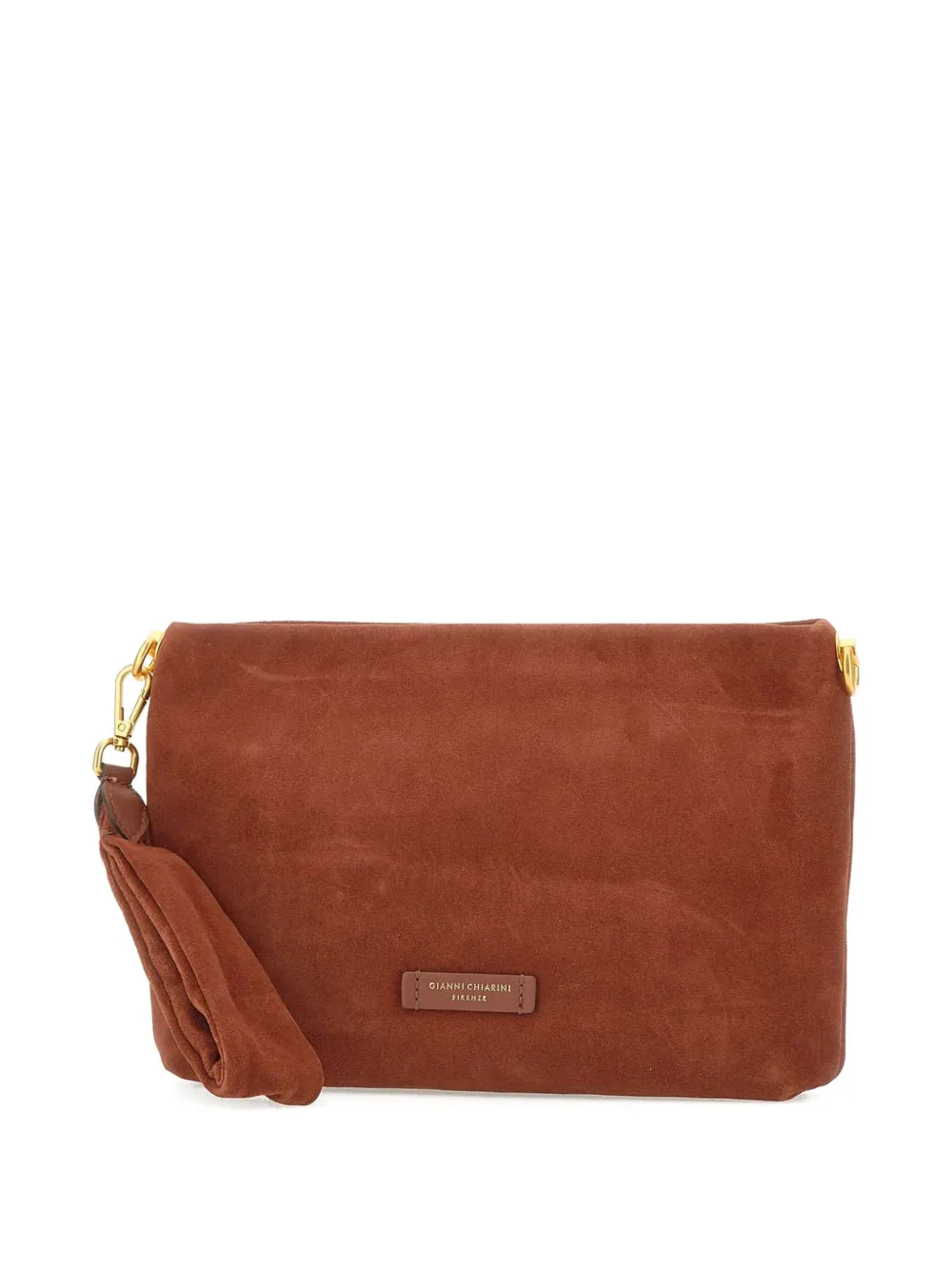 GIANNI CHIARINI Suède clutch Bruin
