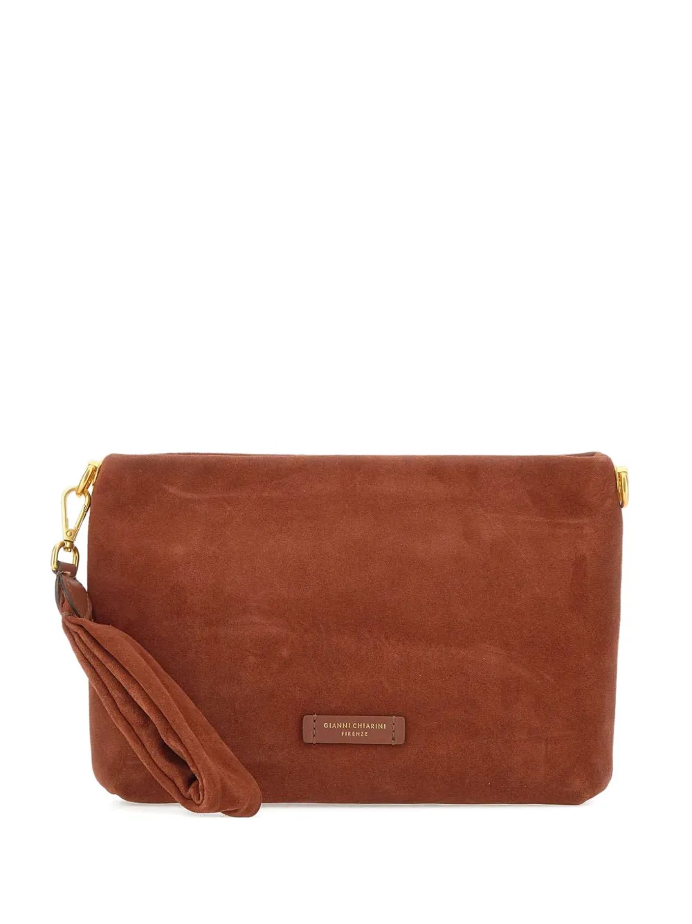 GIANNI CHIARINI suede clutch bag | Brown | Image 1