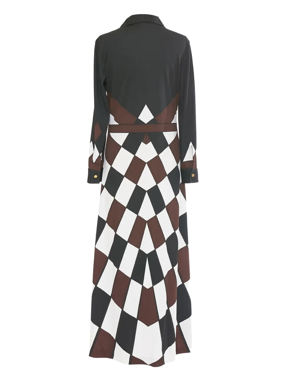 Roberta di Camerino Pre-Owned 1970s jurk met Rhombus-print - Zwart