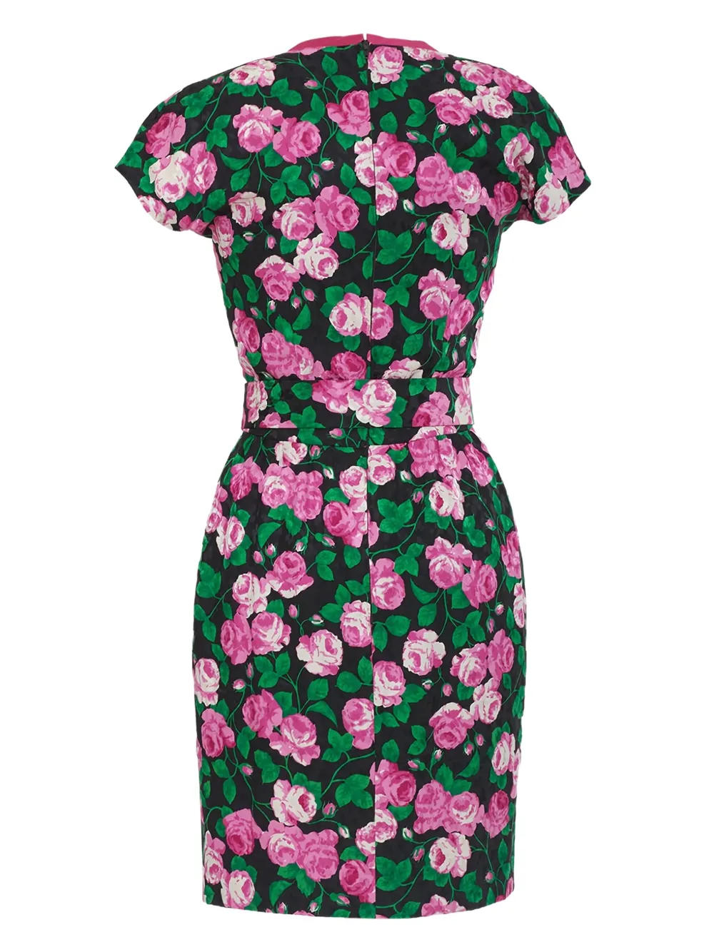 Sabbadini Jurk met rozenprint - Groen