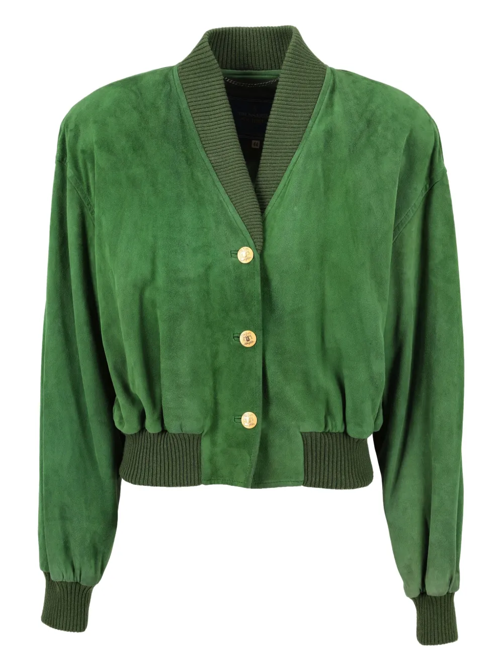 Trussardi Vintage veste bomber en daim | vert | Image 1