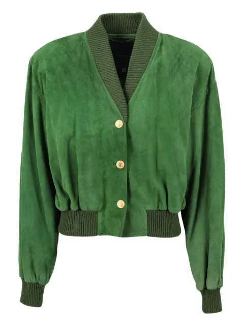 Trussardi Vintage suede bomber jacket