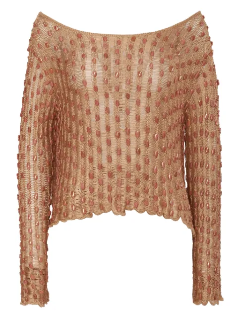 Krizia Pre-Owned bead-embellished sweater 
