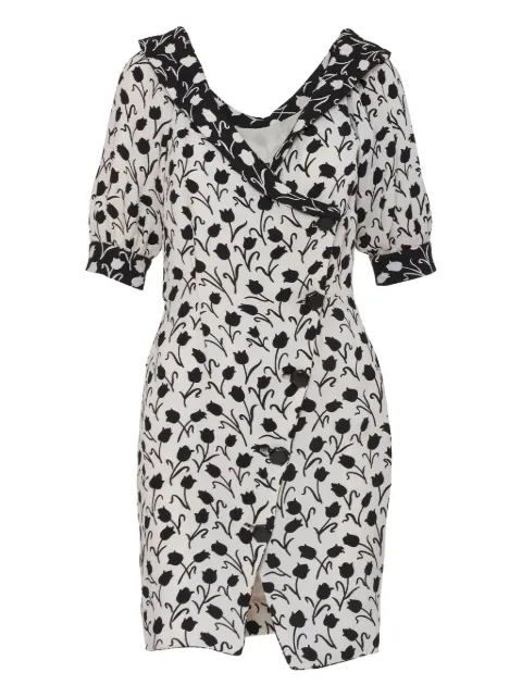 Vintage vestido con estampado de archivo