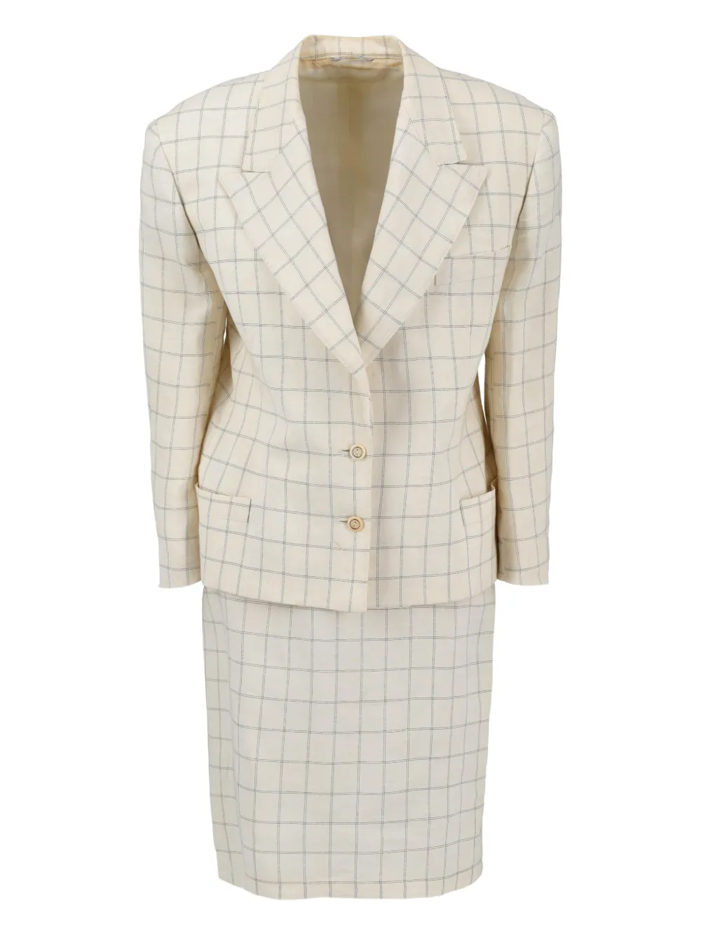 Versace Pre-Owned check-print suit | White | Image 1