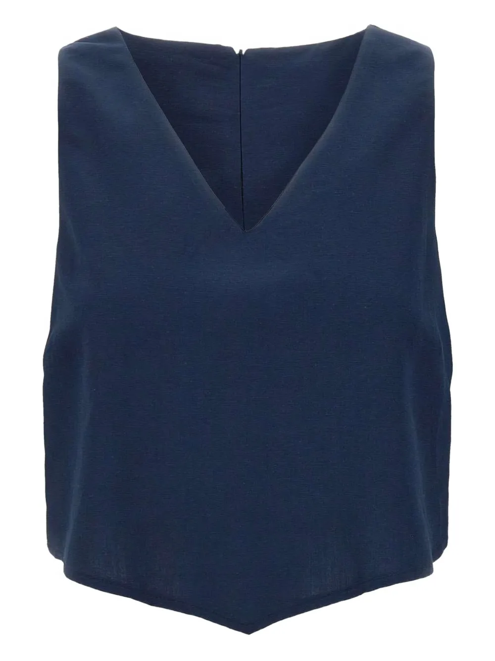 kaos top corto con cuello en V | azul | Image 1