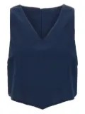 kaos V-neck crop top - Blue