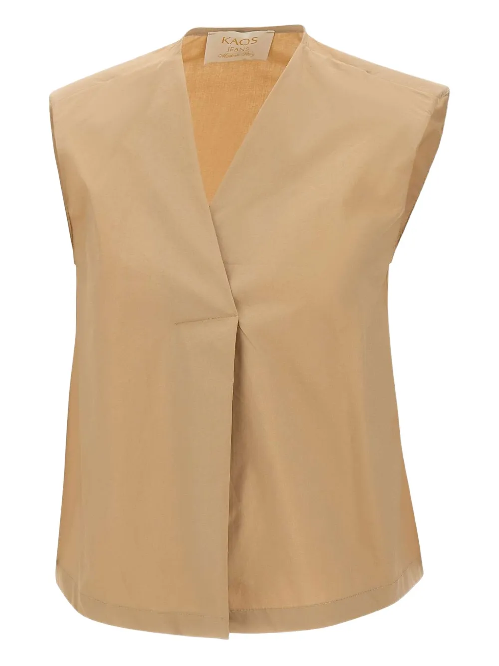 kaos top con botones | marrón | Image 1