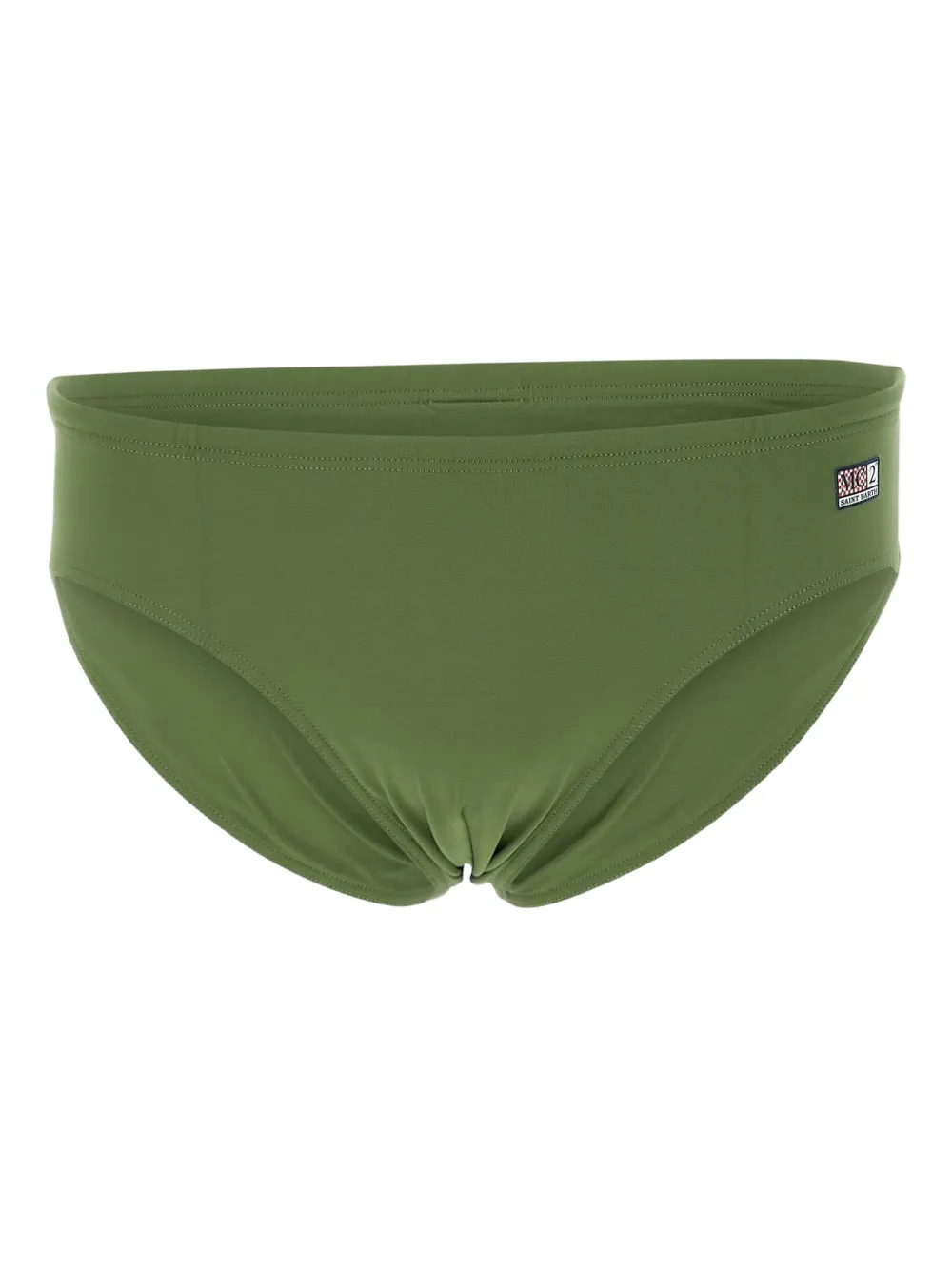 MC2 Saint Barth logo-patch swim trunks | Green | Image 1