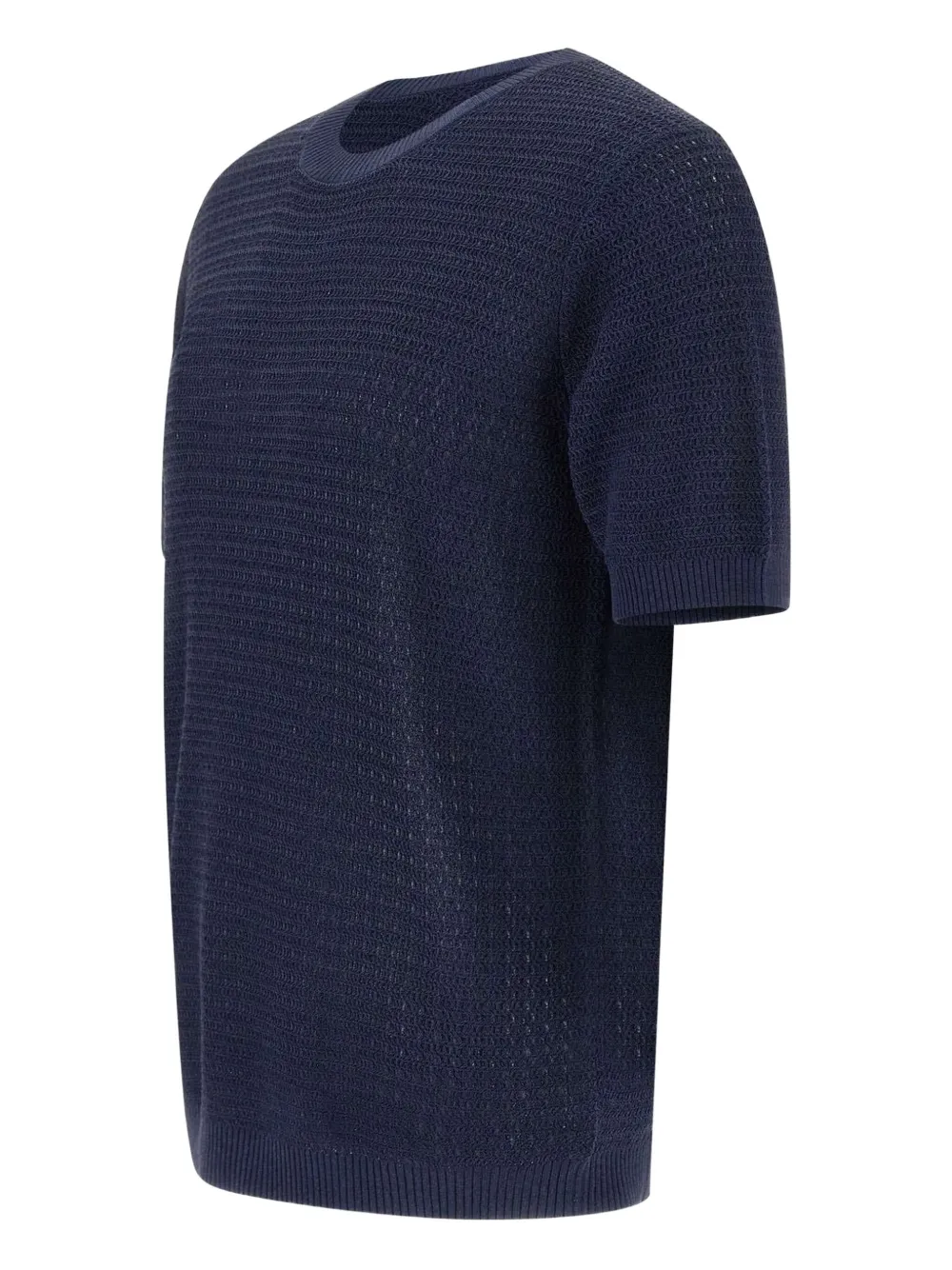 Kangra T-shirt met textuur Blauw