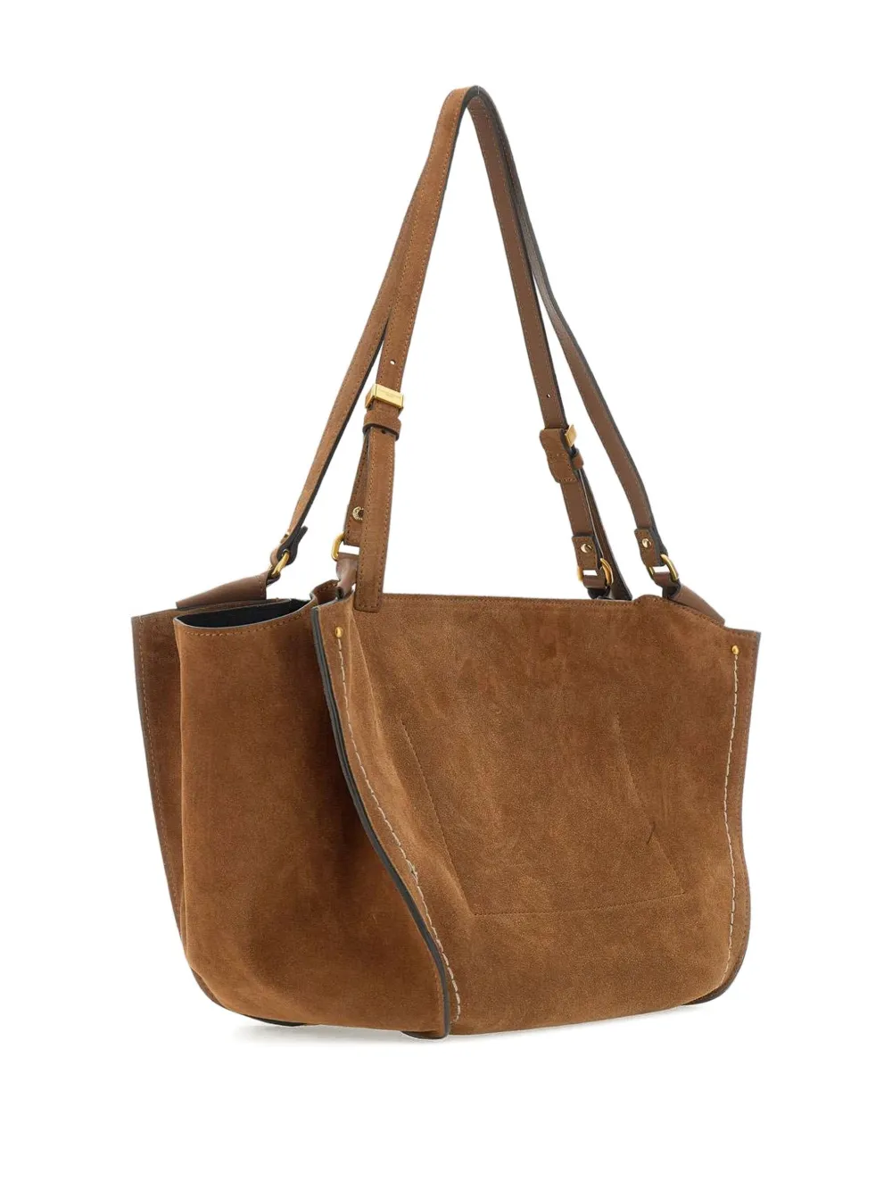 GIANNI CHIARINI Bloom suède shopper Bruin