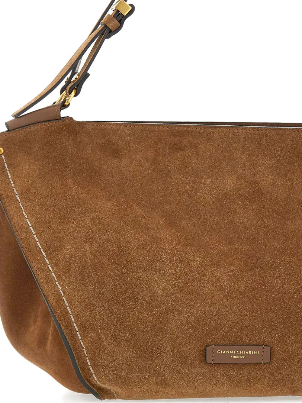 GIANNI CHIARINI Bloom suède shopper Bruin