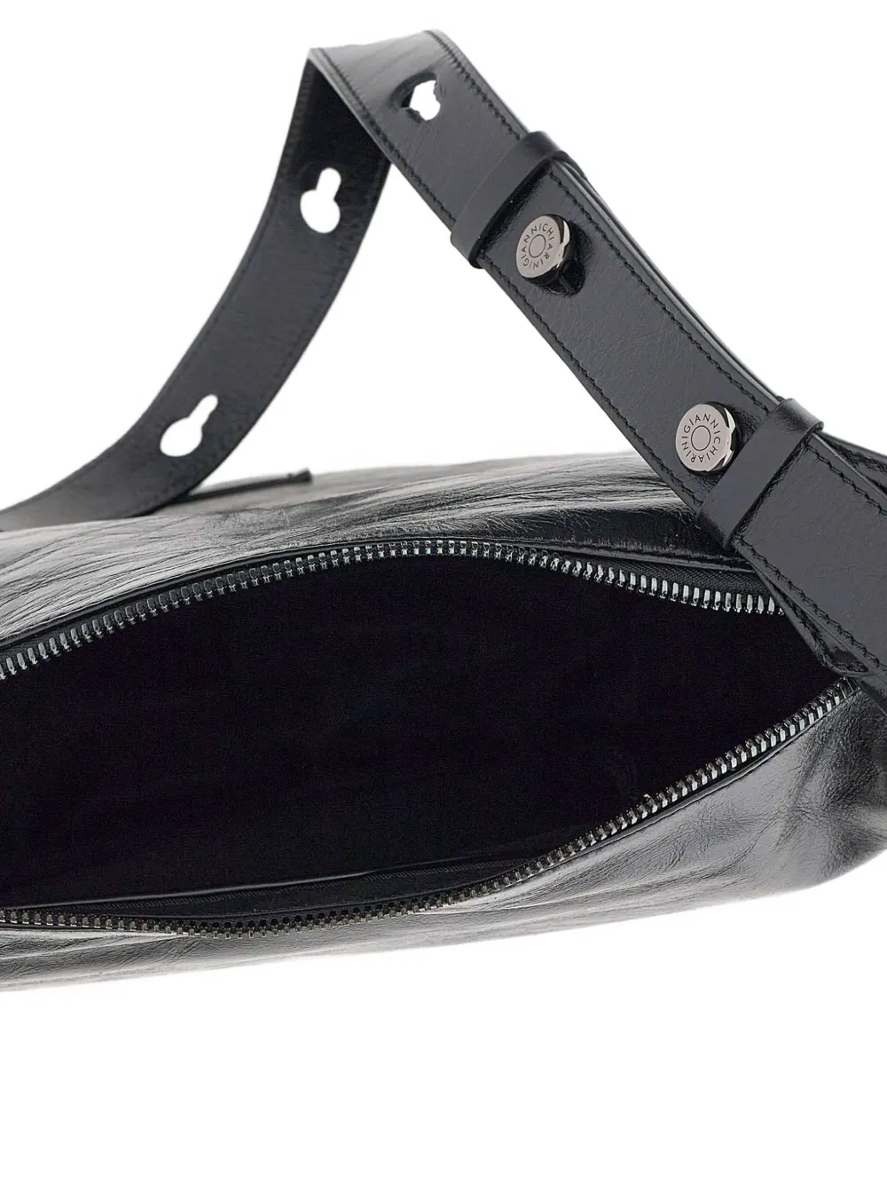 GIANNI CHIARINI Gewelfde schoudertas Zwart