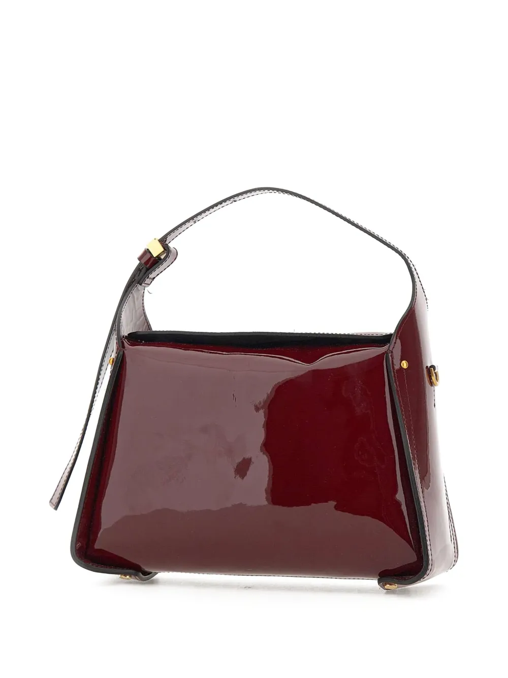 GIANNI CHIARINI patent leather top-handle shoulder bag Rood
