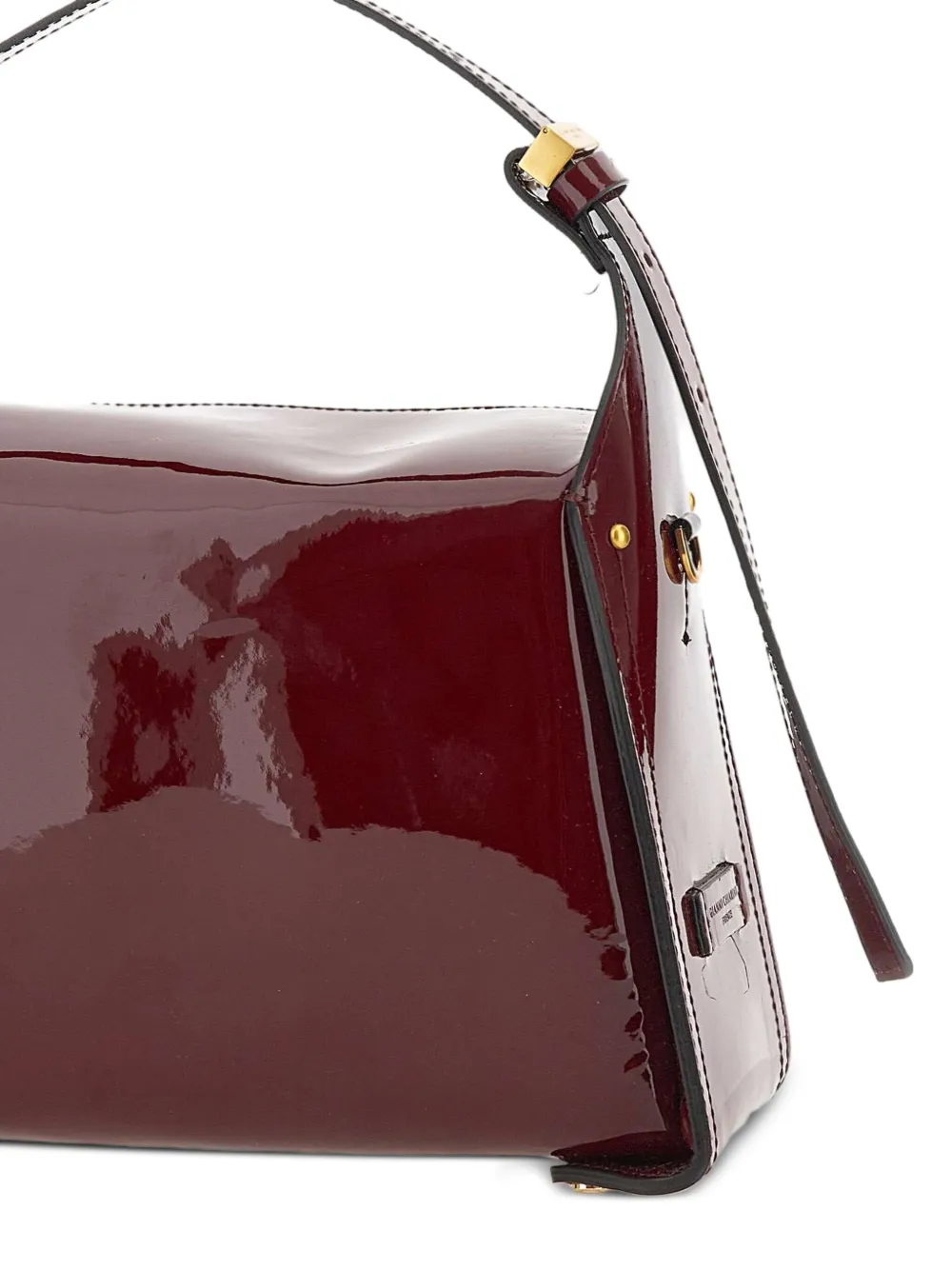 GIANNI CHIARINI patent leather top-handle shoulder bag Rood