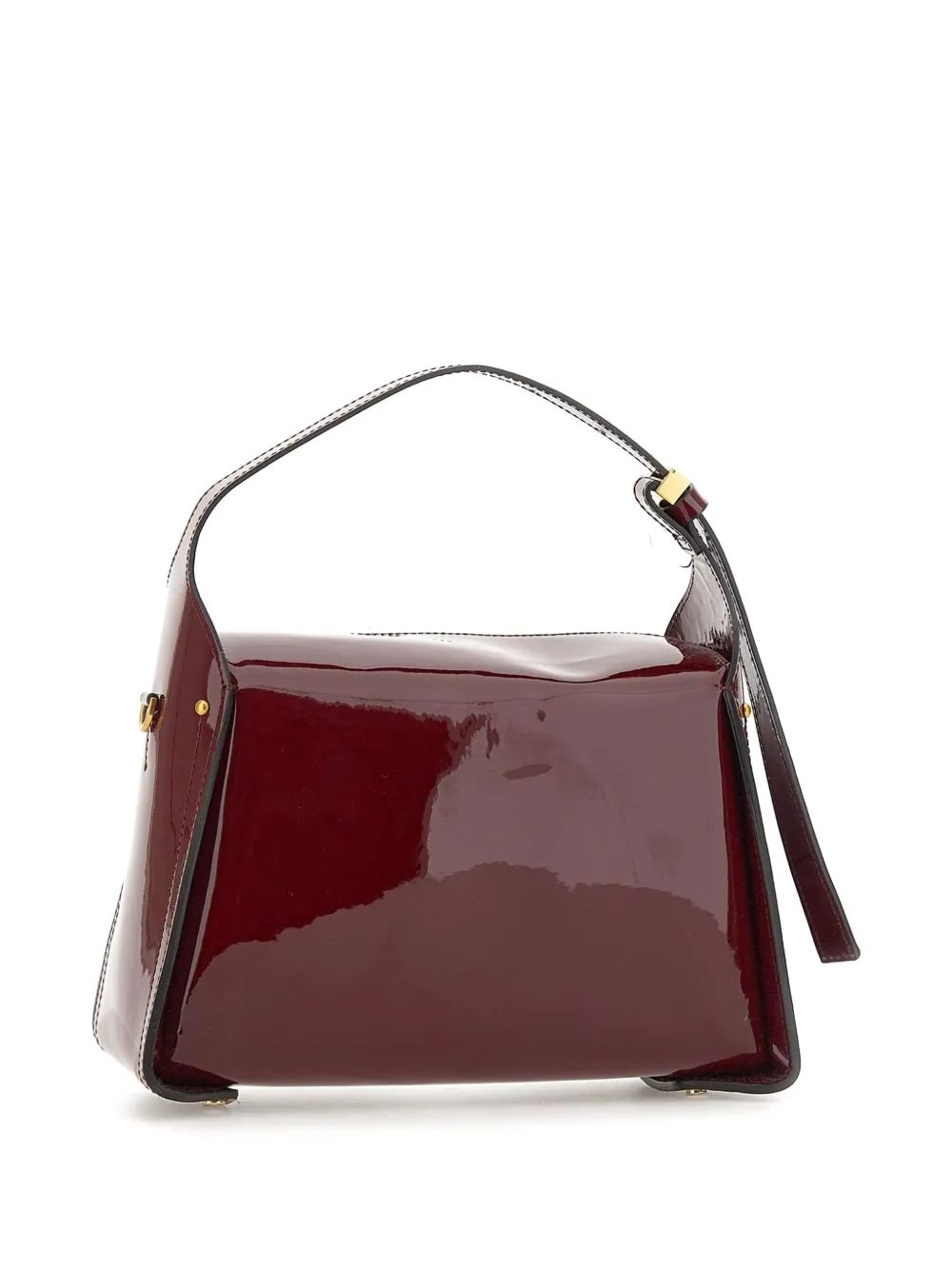 GIANNI CHIARINI patent leather top-handle shoulder bag Rood