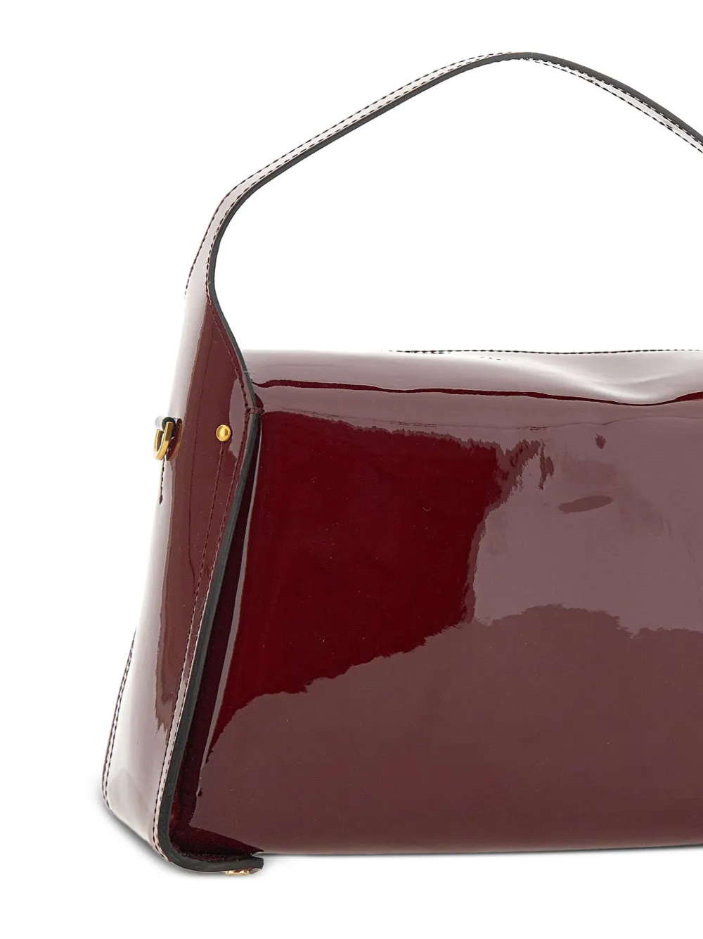 GIANNI CHIARINI patent leather top-handle shoulder bag Rood