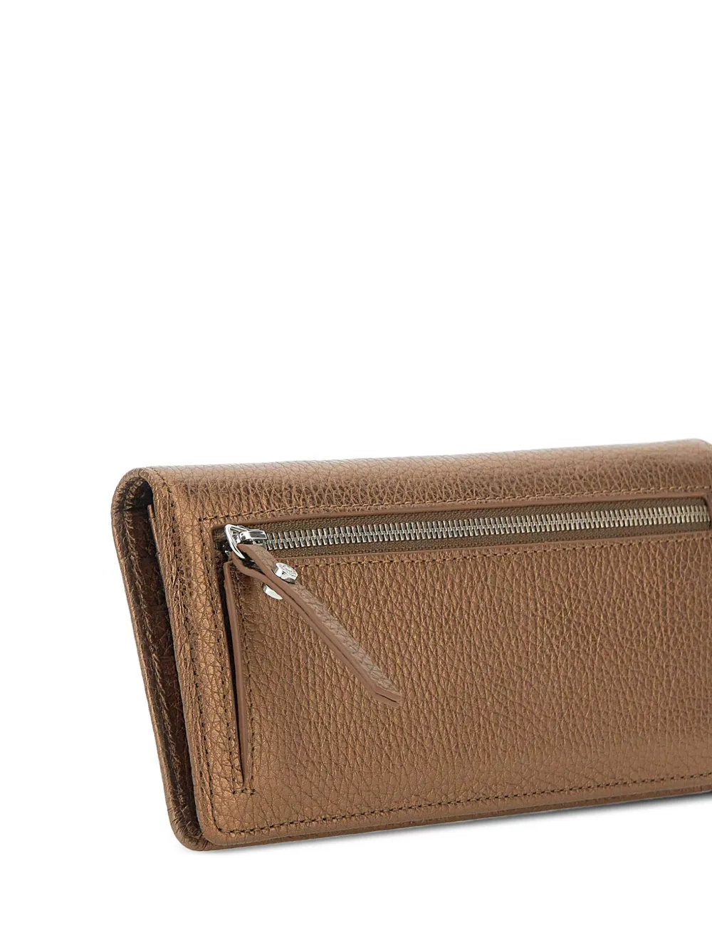 GIANNI CHIARINI Portemonnee met metallic-afwerking Bruin