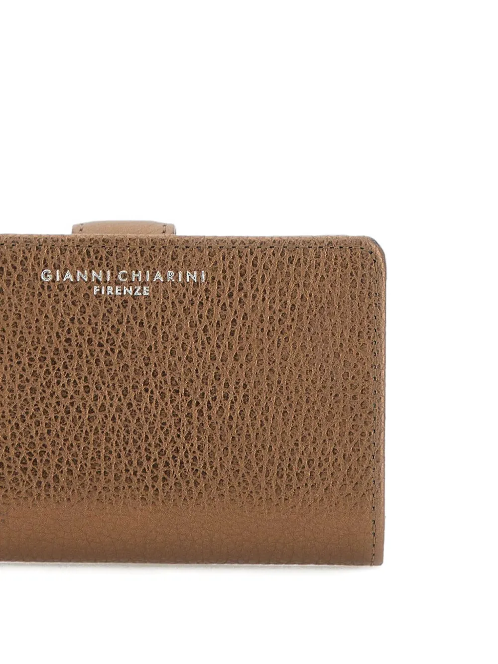 GIANNI CHIARINI Leren portemonnee met logoprint Bruin