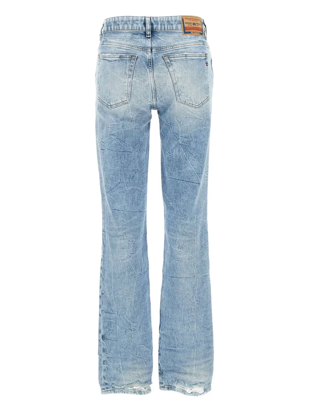 Diesel faded straight-leg jeans - Blauw
