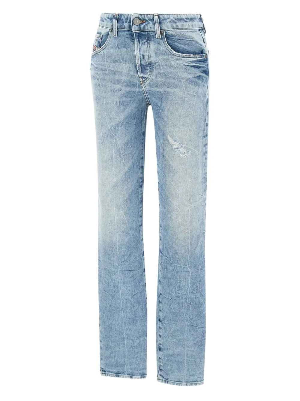 Diesel Straight jeans met vervaagd effect Blauw