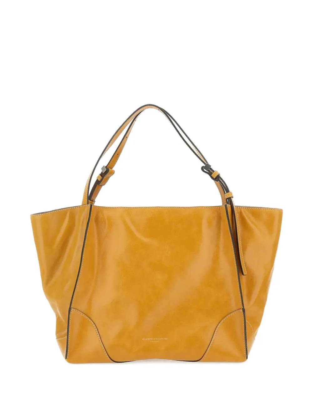 GIANNI CHIARINI Leren shopper Geel