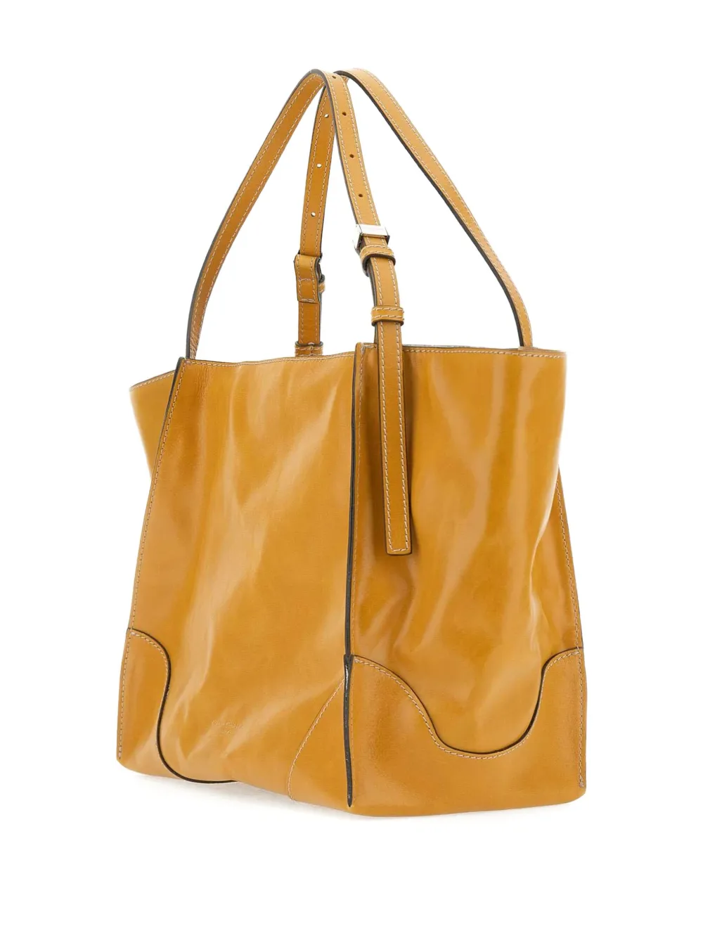 GIANNI CHIARINI Leren shopper Geel