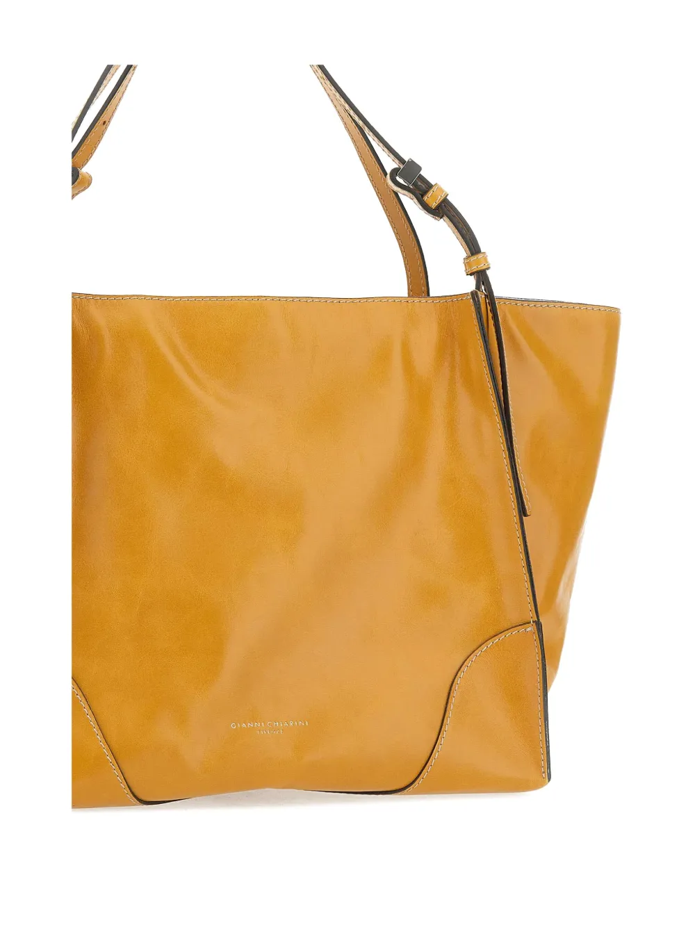 GIANNI CHIARINI Leren shopper Geel