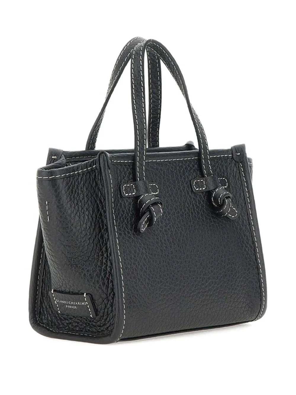 MARCELLA CLUB Miss Marcela leren mini-tas Zwart