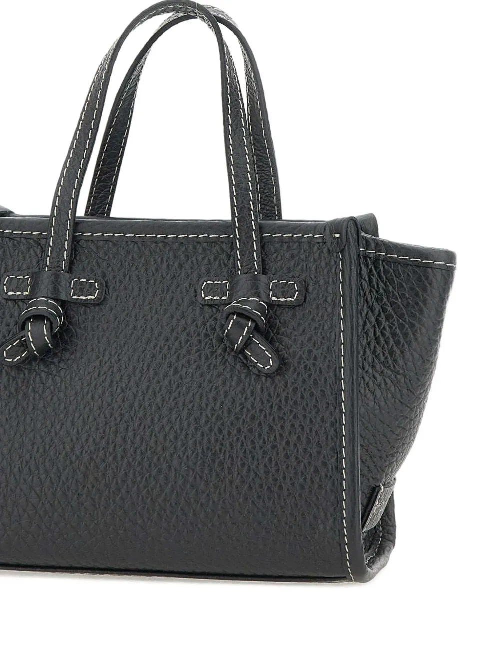 MARCELLA CLUB Miss Marcela leren mini-tas Zwart