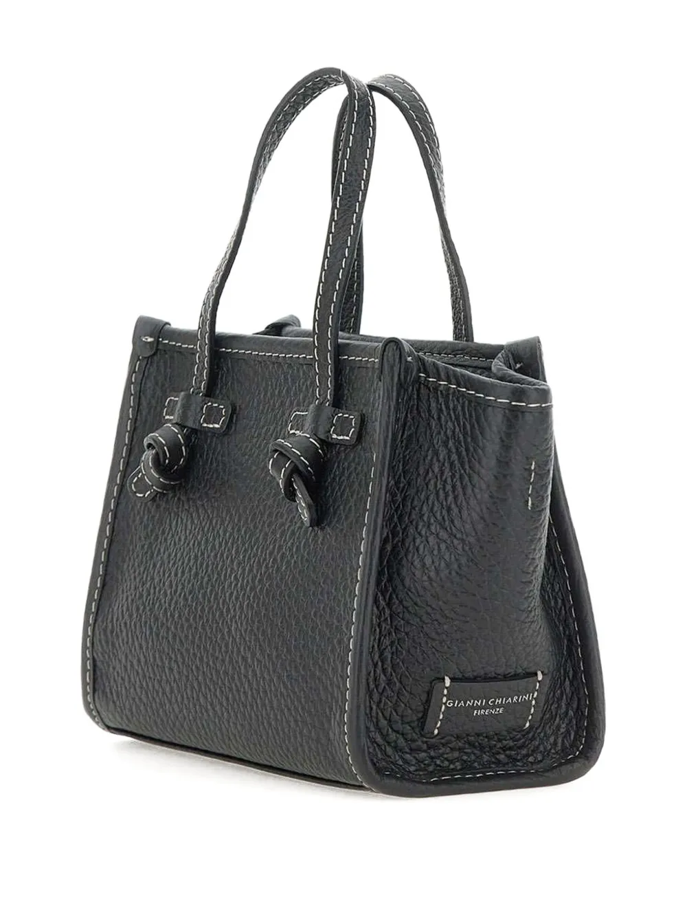MARCELLA CLUB Miss Marcela leren mini-tas Zwart