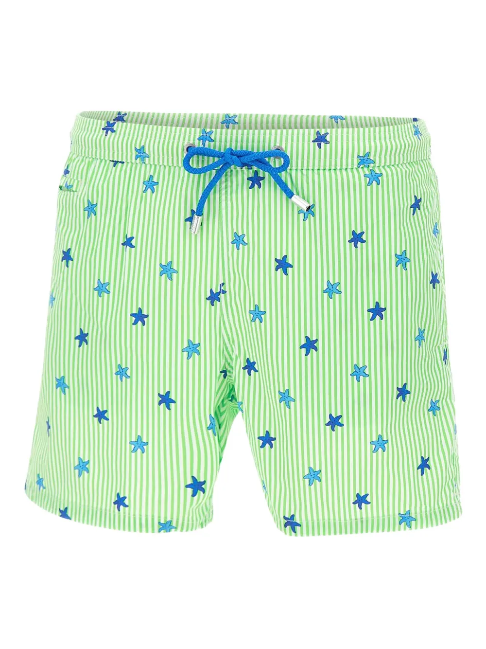 MC2 Saint Barth striped star-pattern swim shorts | Green | Image 1