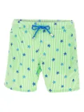 MC2 Saint Barth striped star-pattern swim shorts - Green